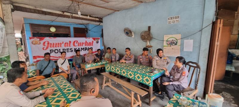 Polres Kampar Rutin Turun Langsung Menyapa dan Mendengarkan Keluhan Masyarakat