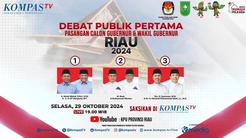 Jelang Debat Perdana Paslon Pilgubri Masa Kampanye, Persiapan Sudah 95 Persen