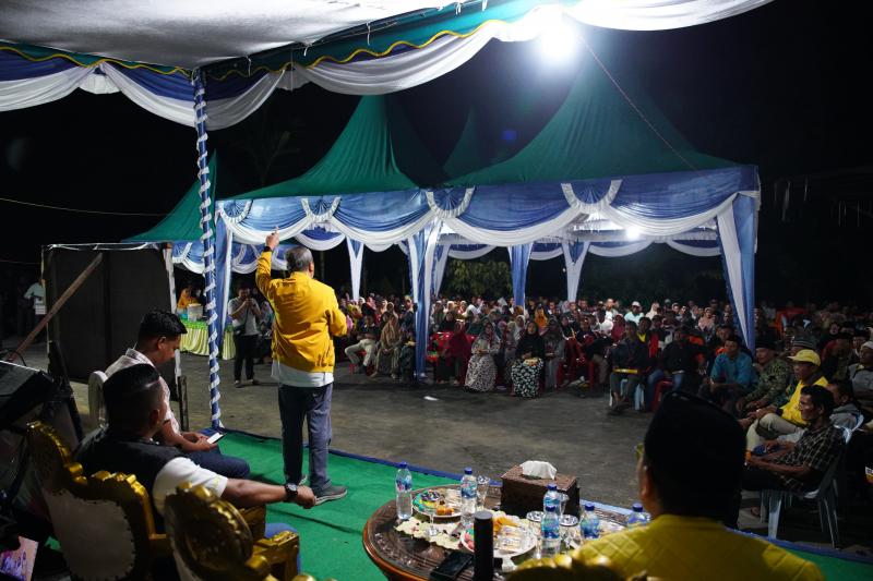 Cabup Bengkalis Syahrial Hadirkan Cagub Riau Syamsuar di Pulau Rupat, Disambut Antusias Ribuan Warga
