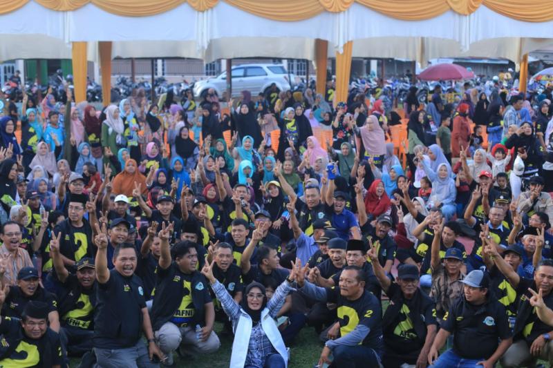 GAS Meledak, Ribuan Urang Awak Deklarasi Dr.Afni Jadi Bupati Siak