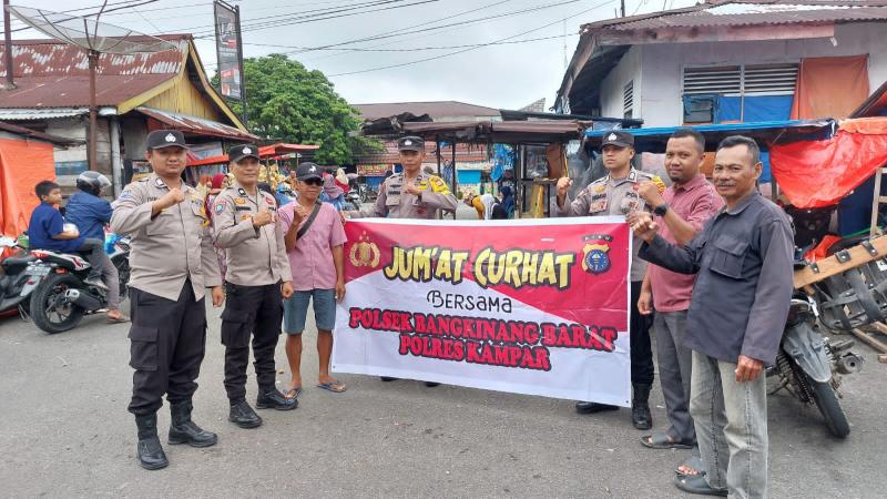 Jumat Curhat, Polsek Bangkinang Barat Janji Tindak Tegas Judi Online!