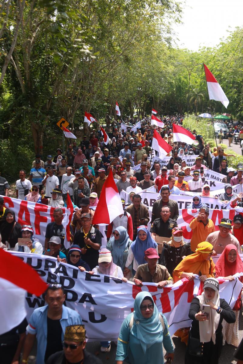 Masyarakat Siak Gelar Aksi Tolak PSU Jilid Dua, Desak Pelantikan Bupati Terpilih