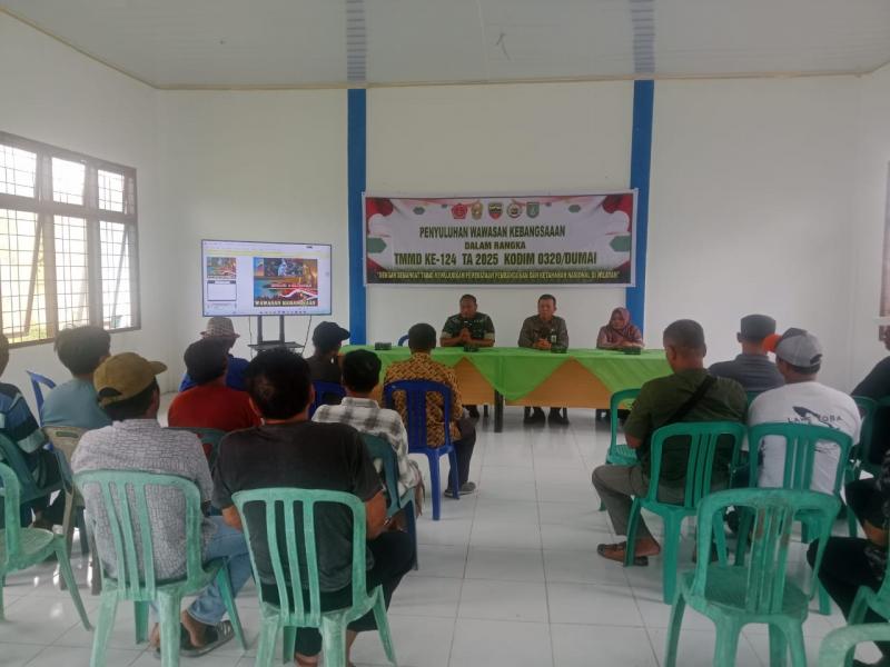 Penyuluhan Wawasan Kebangsaan Warnai Kegiatan TMMD ke-124 Kodim 0320 Dumai