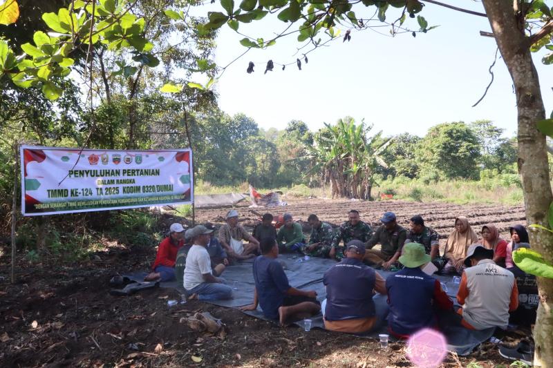 TMMD ke-124 Kodim 0320 Dumai Sentuh Sektor Pertanian, DKPP Berikan Penyuluhan Intensif