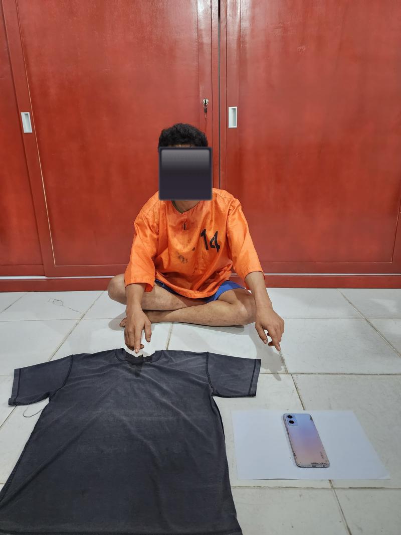 Polres Bengkalis Ringkus Pelaku Curas Bermodus "Pinjam HP Jaminan"di Depan Warung Bakso Mas Agus
