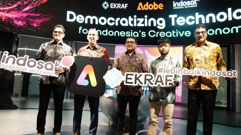 Kemenekraf, Indosat dan Adobe Bersinergi, Buka Peluang Monetisasi bagi Kreator Indonesia