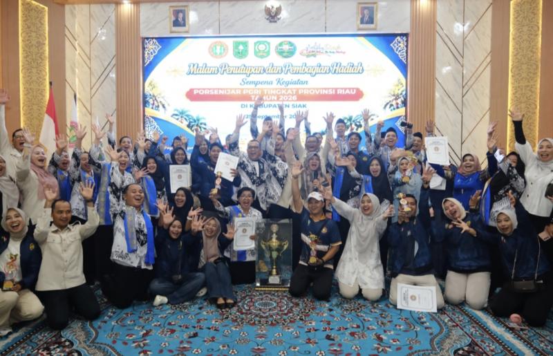Siak Juara Umum PORSENIJAR 2026, Raih 7 Emas